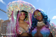 June 15,2022    NEW YORK  
The 40th Annual Mermaid Parade. returned after a two year absence due to Covid. Revelers Dance in the streets while groups of of musicians / bands play while marching along the parade route