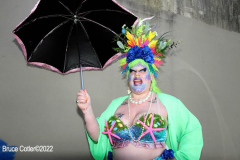 June 15,2022    NEW YORK  
The 40th Annual Mermaid Parade. returned after a two year absence due to Covid. Revelers Dance in the streets while groups of of musicians / bands play while marching along the parade route