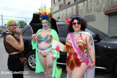 June 15,2022    NEW YORK  
The 40th Annual Mermaid Parade. returned after a two year absence due to Covid. Revelers Dance in the streets while groups of of musicians / bands play while marching along the parade route