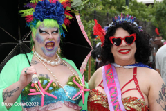 June 15,2022    NEW YORK  
The 40th Annual Mermaid Parade. returned after a two year absence due to Covid. Revelers Dance in the streets while groups of of musicians / bands play while marching along the parade route