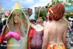 June 15,2022    NEW YORK  
The 40th Annual Mermaid Parade. returned after a two year absence due to Covid. Revelers Dance in the streets while groups of of musicians / bands play while marching along the parade route