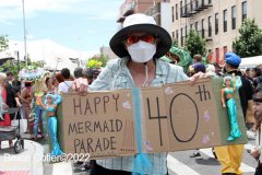 June 15,2022    NEW YORK  
The 40th Annual Mermaid Parade. returned after a two year absence due to Covid. Revelers Dance in the streets while groups of of musicians / bands play while marching along the parade route