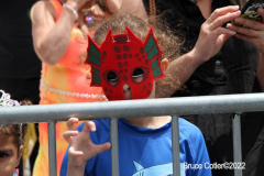 June 15,2022    NEW YORK  
The 40th Annual Mermaid Parade. returned after a two year absence due to Covid. Revelers Dance in the streets while groups of of musicians / bands play while marching along the parade route