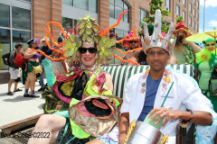 June 15,2022    NEW YORK  
The 40th Annual Mermaid Parade. returned after a two year absence due to Covid.  Queen Mermaid Mx Justin Vivian Bond & King Neptune Dr. Dave A. Chokshi former N.Y.C . Health Commissioner.