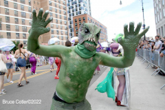 June 15,2022    NEW YORK  
The 40th Annual Mermaid Parade. returned after a two year absence due to Covid. Revelers Dance in the streets while groups of of musicians / bands play while marching along the parade route