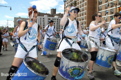 June 15,2022    NEW YORK  
The 40th Annual Mermaid Parade. returned after a two year absence due to Covid. Revelers Dance in the streets while groups of of musicians / bands play while marching along the parade route