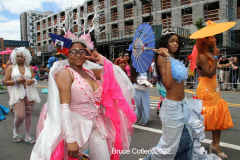 June 15,2022    NEW YORK  
The 40th Annual Mermaid Parade. returned after a two year absence due to Covid. Revelers Dance in the streets while groups of of musicians / bands play while marching along the parade route