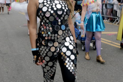 Dressed in all types of costumes, some with and some without an aquatic theme, parade goers both young and old participate in the 40th Annual Coney Island Mermaid Parade in Brooklyn NY on June 18, 2020. (Photo by Andrew Schwartz)