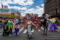 After a two-year pandemic hiatus, the famous Coney Island Mermaid Parade returns to Brooklyn, New York, on June 18, 2022. Photo by Gabriele Holtermann/Sipa USA