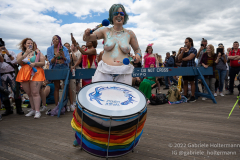 After a two-year pandemic hiatus, the famous Coney Island Mermaid Parade returns to Brooklyn, New York, on June 18, 2022. Photo by Gabriele Holtermann/Sipa USA