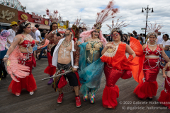 After a two-year pandemic hiatus, the famous Coney Island Mermaid Parade returns to Brooklyn, New York, on June 18, 2022. Photo by Gabriele Holtermann/Sipa USA