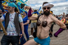 After a two-year pandemic hiatus, the famous Coney Island Mermaid Parade returns to Brooklyn, New York, on June 18, 2022. Photo by Gabriele Holtermann/Sipa USA