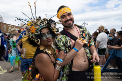 After a two-year pandemic hiatus, the famous Coney Island Mermaid Parade returns to Brooklyn, New York, on June 18, 2022. Photo by Gabriele Holtermann/Sipa USA