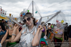 After a two-year pandemic hiatus, the famous Coney Island Mermaid Parade returns to Brooklyn, New York, on June 18, 2022. Photo by Gabriele Holtermann/Sipa USA