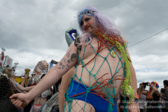 After a two-year pandemic hiatus, the famous Coney Island Mermaid Parade returns to Brooklyn, New York, on June 18, 2022. Photo by Gabriele Holtermann/Sipa USA