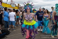 After a two-year pandemic hiatus, the famous Coney Island Mermaid Parade returns to Brooklyn, New York, on June 18, 2022. Photo by Gabriele Holtermann/Sipa USA