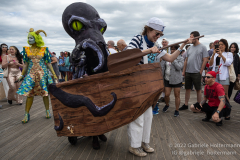 After a two-year pandemic hiatus, the famous Coney Island Mermaid Parade returns to Brooklyn, New York, on June 18, 2022. Photo by Gabriele Holtermann/Sipa USA