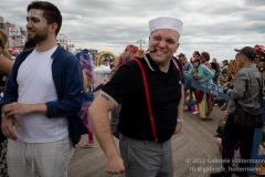 After a two-year pandemic hiatus, the famous Coney Island Mermaid Parade returns to Brooklyn, New York, on June 18, 2022. Photo by Gabriele Holtermann/Sipa USA