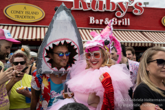 After a two-year pandemic hiatus, the famous Coney Island Mermaid Parade returns to Brooklyn, New York, on June 18, 2022. Photo by Gabriele Holtermann/Sipa USA