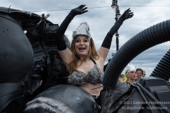 After a two-year pandemic hiatus, the famous Coney Island Mermaid Parade returns to Brooklyn, New York, on June 18, 2022. Photo by Gabriele Holtermann/Sipa USA