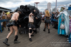 After a two-year pandemic hiatus, the famous Coney Island Mermaid Parade returns to Brooklyn, New York, on June 18, 2022. Photo by Gabriele Holtermann/Sipa USA