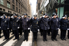 Police Officer Wilbert Mora was laid to rest 2/2/22 after being posthumously promoted to Detective First Grade, and eulogized at St. PatrickÕs Cathedral. Thousands of police from all parts of the country lined Fifth Ave. as the procession carrying Detective Mora passed.  Mora was gunned down along with his partner Jason Rivera, who passed away a few days earlier.