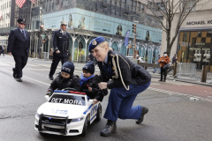 Police officers gather outside ot St. Particks Cathedral to honor Police officer, Wilbert Mora, who was fatally shot during a call of a domestic dispute in Harlem on January 21, 2022, Feb. 2, 2022.