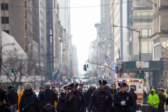 Police officers gather outside ot St. Particks Cathedral to honor Police officer, Wilbert Mora, who was fatally shot during a call of a domestic dispute in Harlem on January 21, 2022, Feb. 2, 2022.