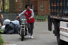 May 12, 2022  NYC Police Officers from Police Service Area 1 confiscate motorcycles and scooters that are illegally store/parked on New York City Housing Authority Property. Sgt. Khalid and his team of officers with the help of NYC Traffic Department personnel load a flatbed truck with illegal motorcycles.