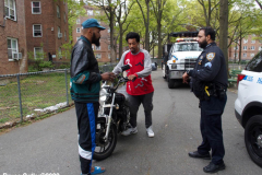 May 12, 2022  NYC Police Officers from Police Service Area 1 confiscate motorcycles and scooters that are illegally store/parked on New York City Housing Authority Property. Sgt. Khalid and his team of officers with the help of NYC Traffic Department personnel load a flatbed truck with illegal motorcycles.
