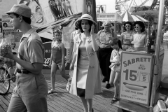 NEW YORK   The Cast of The Marvelous Mrs. Maisel films season 4 in Coney Island Amusement park. The show in set in the late 1950's to the early 1960's
 Rachel Brosnahan