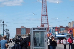 NEW YORK   The Cast of The Marvelous Mrs. Maisel films season 4 in Coney Island Amusement park. The show in set in the late 1950's to the early 1960's