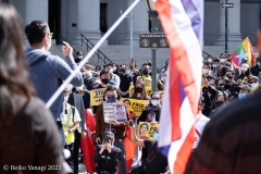 New York-  Myanmar Rally held in Foley Square. Protestors want to raise awareness of the political climate in Myanmar.