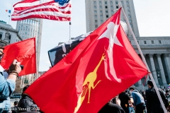 New York-  Myanmar Rally held in Foley Square. Protestors want to raise awareness of the political climate in Myanmar.