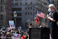 New York-  Myanmar Rally held in Foley Square. Protestors want to raise awareness of the political climate in Myanmar.