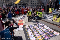 New York-  Myanmar Rally held in Foley Square. Protestors want to raise awareness of the political climate in Myanmar.