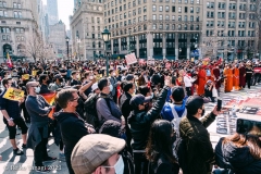 New York-  Myanmar Rally held in Foley Square. Protestors want to raise awareness of the political climate in Myanmar.