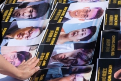 New York-  Myanmar Rally held in Foley Square. Protestors want to raise awareness of the political climate in Myanmar.