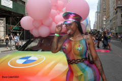 .New York City 2021 Pride Parade. LBGTQ
Participants march down 5th ave in Manhattan in a modified parade because of Covid.