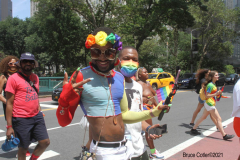 .New York City 2021 Pride Parade. LBGTQ
Participants march down 5th ave in Manhattan in a modified parade because of Covid.