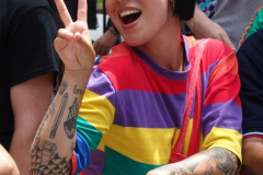 .New York City 2021 Pride Parade. LBGTQ
Participants march down 5th ave in Manhattan in a modified parade because of Covid.