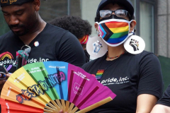 .New York City 2021 Pride Parade. LBGTQ
Participants march down 5th ave in Manhattan in a modified parade because of Covid.