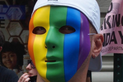 .New York City 2021 Pride Parade. LBGTQ
Participants march down 5th ave in Manhattan in a modified parade because of Covid.