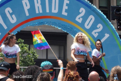 .New York City 2021 Pride Parade. LBGTQ
Participants march down 5th ave in Manhattan in a modified parade because of Covid.