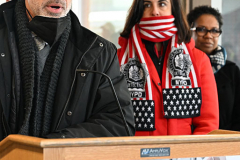 New Ferryboat
Staff Sergeant Michael Ollis Ferryboat
St George Terminal
Staten Island, NY
February 14, 2002

For Credit:  Mary DiBiase Blaich

The new Staten Island Ferryboat named for Staff Sgt Michael Ollis, a Staten Island resident killed in action in Afghanistan, was officially put into service today for its maiden voyage.  Attending were his parents Linda and Bob Ollis, and city officials including DOT Commissioner Yannis Rodriguez.
