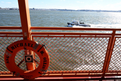 New Ferryboat
Staff Sergeant Michael Ollis Ferryboat
St George Terminal
Staten Island, NY
February 14, 2002

For Credit:  Mary DiBiase Blaich

The new Staten Island Ferryboat named for Staff Sgt Michael Ollis, a Staten Island resident killed in action in Afghanistan, was officially put into service today for its maiden voyage.  Attending were his parents Linda and Bob Ollis, and city officials including DOT Commissioner Yannis Rodriguez.