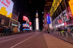 New York City December 31 , 2020  New Years Eve for the first time since the beginning of the tradition of the Ball drop no revelers were allowed in Times Square due to the corona virus