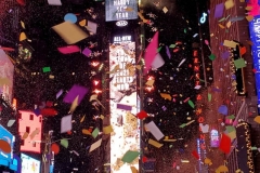 New York City December 31 , 2020  New Years Eve for the first time since the beginning of the tradition of the Ball drop no revelers were allowed in Times Square due to the corona virus