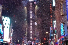 New York City December 31 , 2020  New Years Eve for the first time since the beginning of the tradition of the Ball drop no revelers were allowed in Times Square due to the corona virus