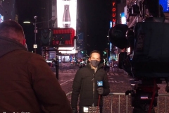 New York City December 31 , 2020  New Years Eve for the first time since the beginning of the tradition of the Ball drop no revelers were allowed in Times Square due to the corona virus